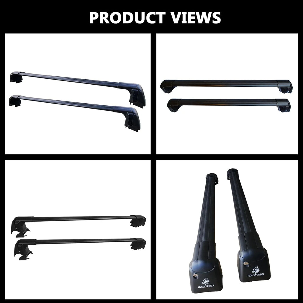 Black Lockable Roof Rack Crossbars for Ki-a NIRO Y69552