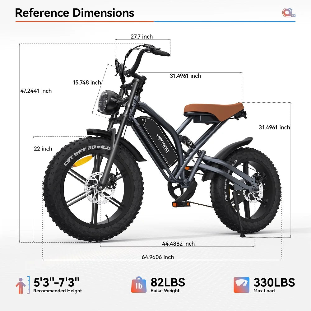 20" x 4.0 Electric Bike with 750W Motor 48V 14Ah Battery 7-Speed R377760