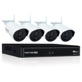 4 Channel 1080p Wireless Security Hub with 4 Infrared IP Cameras and 1 TB Hdd, White C19412