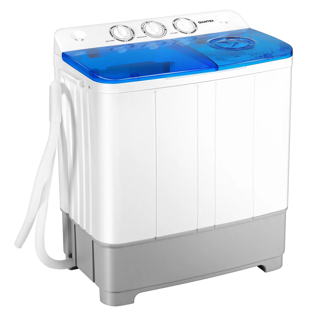 Portable Twin Tub Mini Washing Machine 13.2lb Blue O654