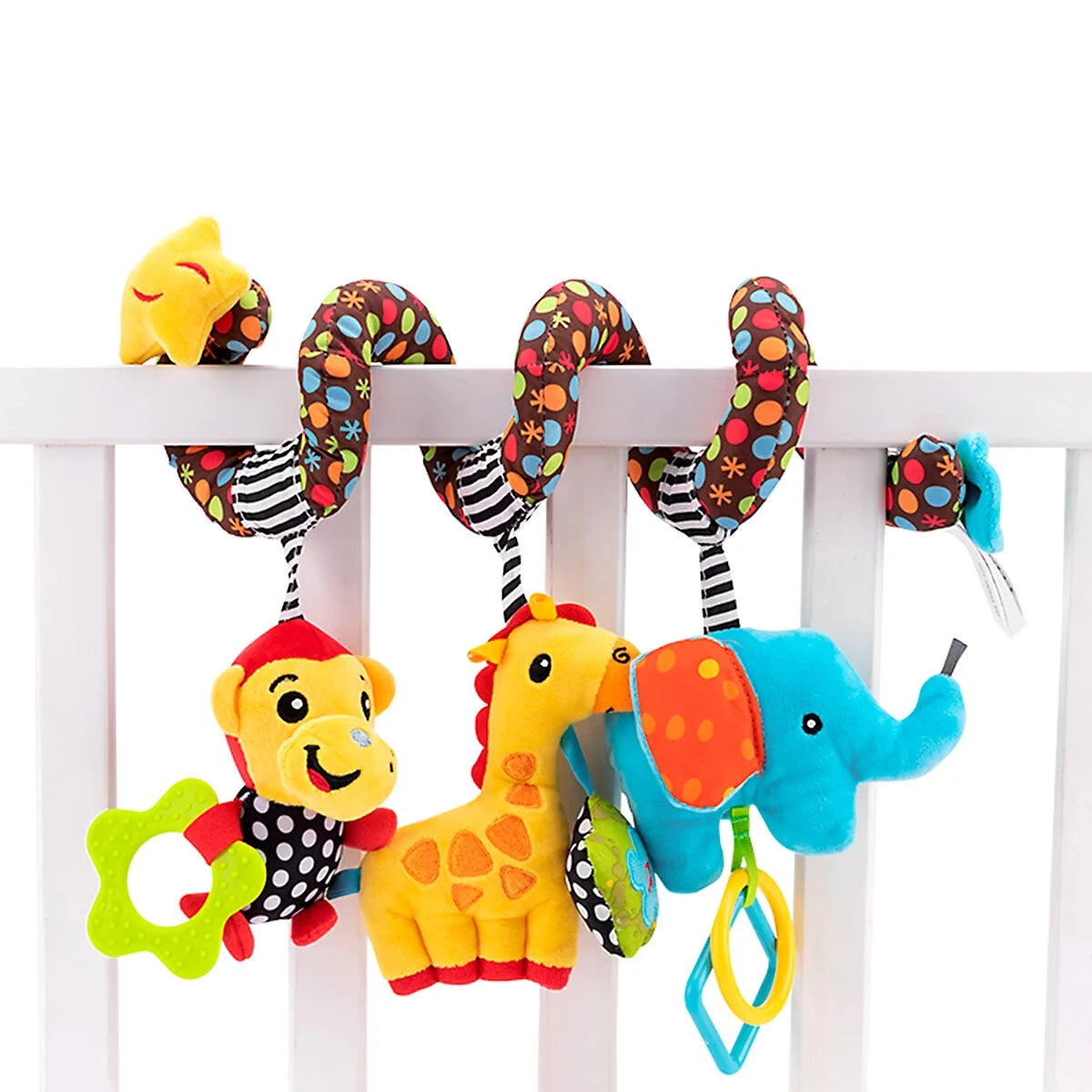 Infant Baby Activity Spiral Stroller Toy Plush Toy F833