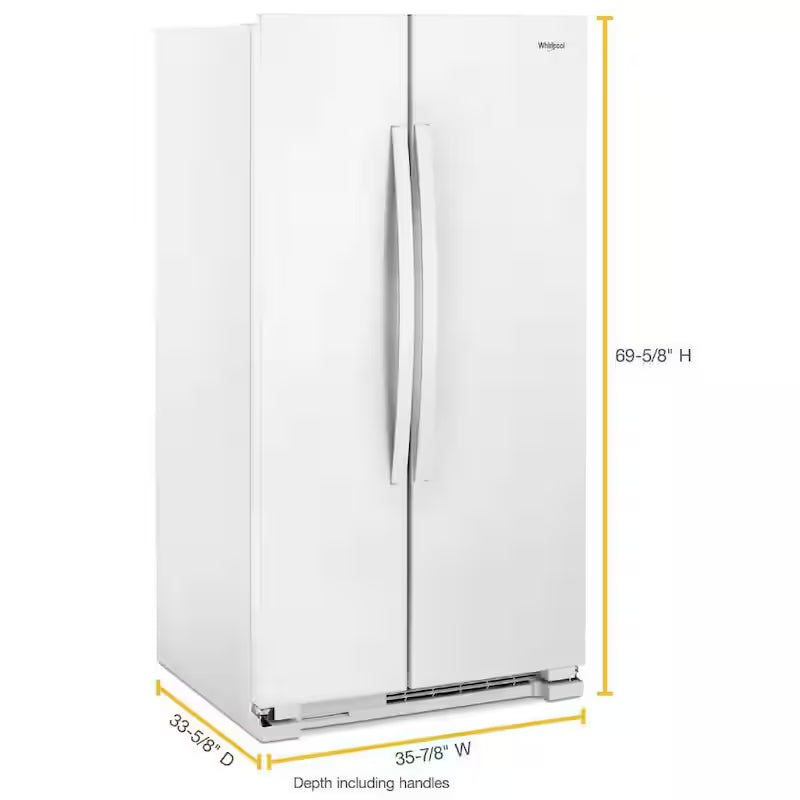 White 25 cu. ft. Side by Side Refrigerator M344