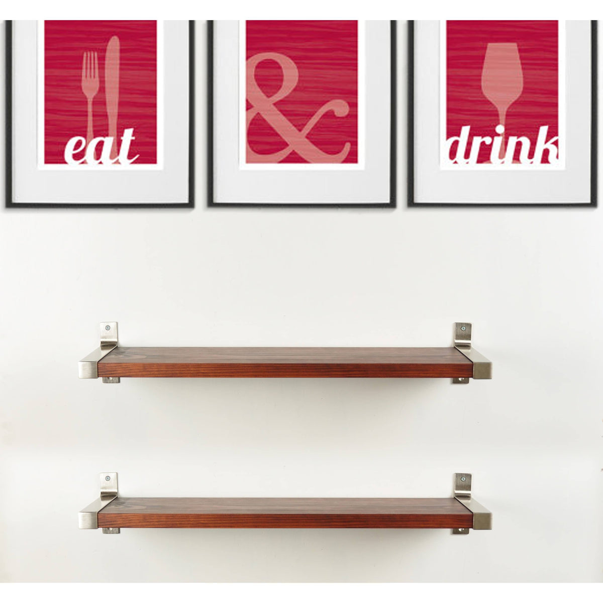 Ebony 2-Piece Wall Shelf Set E387710