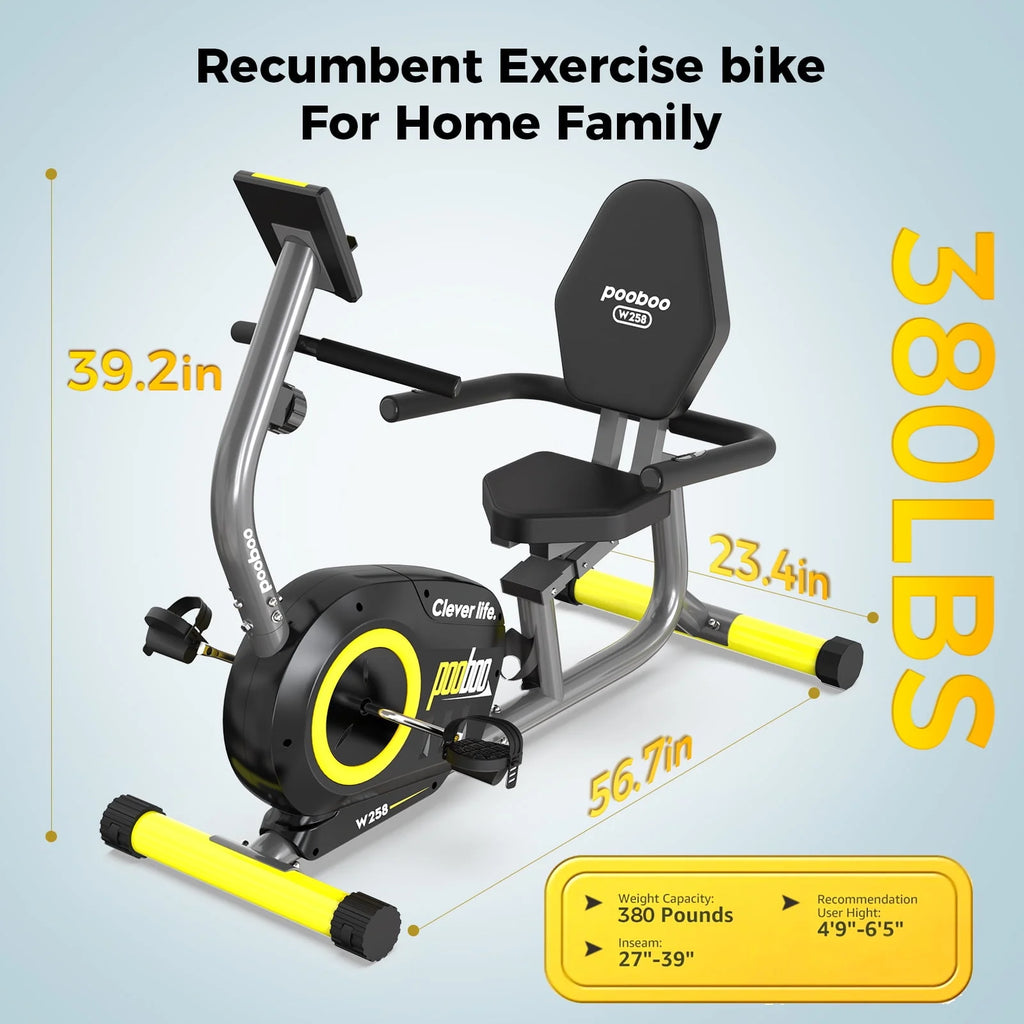 Recumbent Stationary Bike with Magnetic Resistance F40580