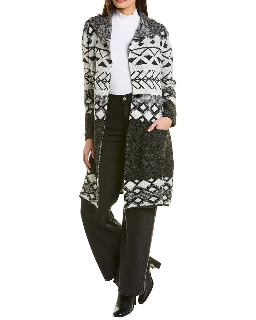Black Cardigan Coat H751048