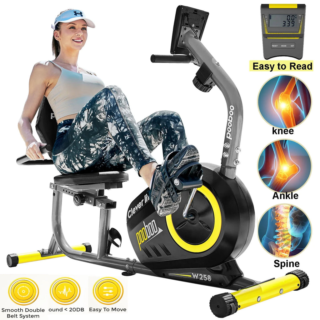 Recumbent Stationary Bike with Magnetic Resistance F40580