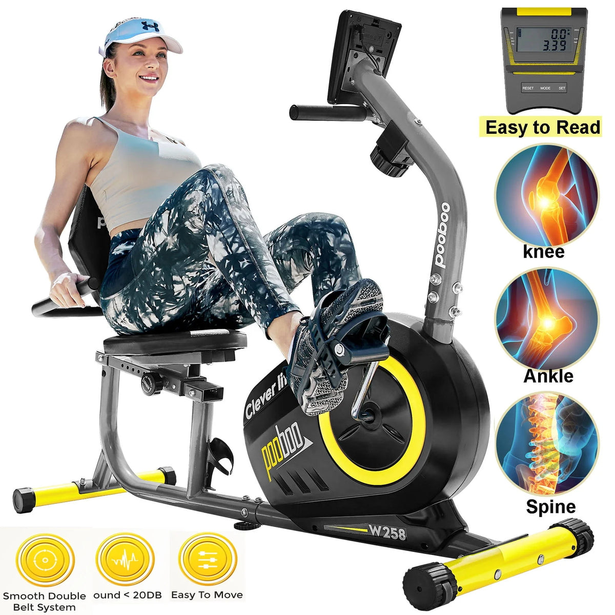Recumbent Stationary Bike with Magnetic Resistance F40580