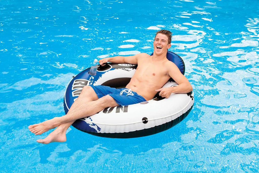 Inflatable 2 Person Float (2 Pack) + Single Tube (4 Pack) Q126