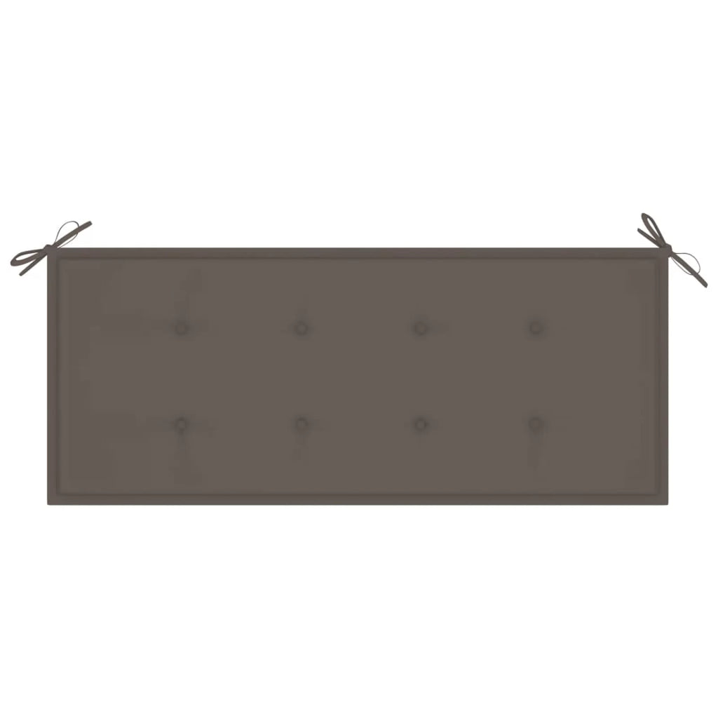Wooden Patio Bench with Taupe Cushion V527434
