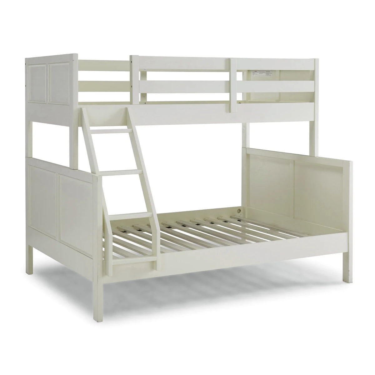 Off White Wood Twin Over Full Bunk Bed H2342