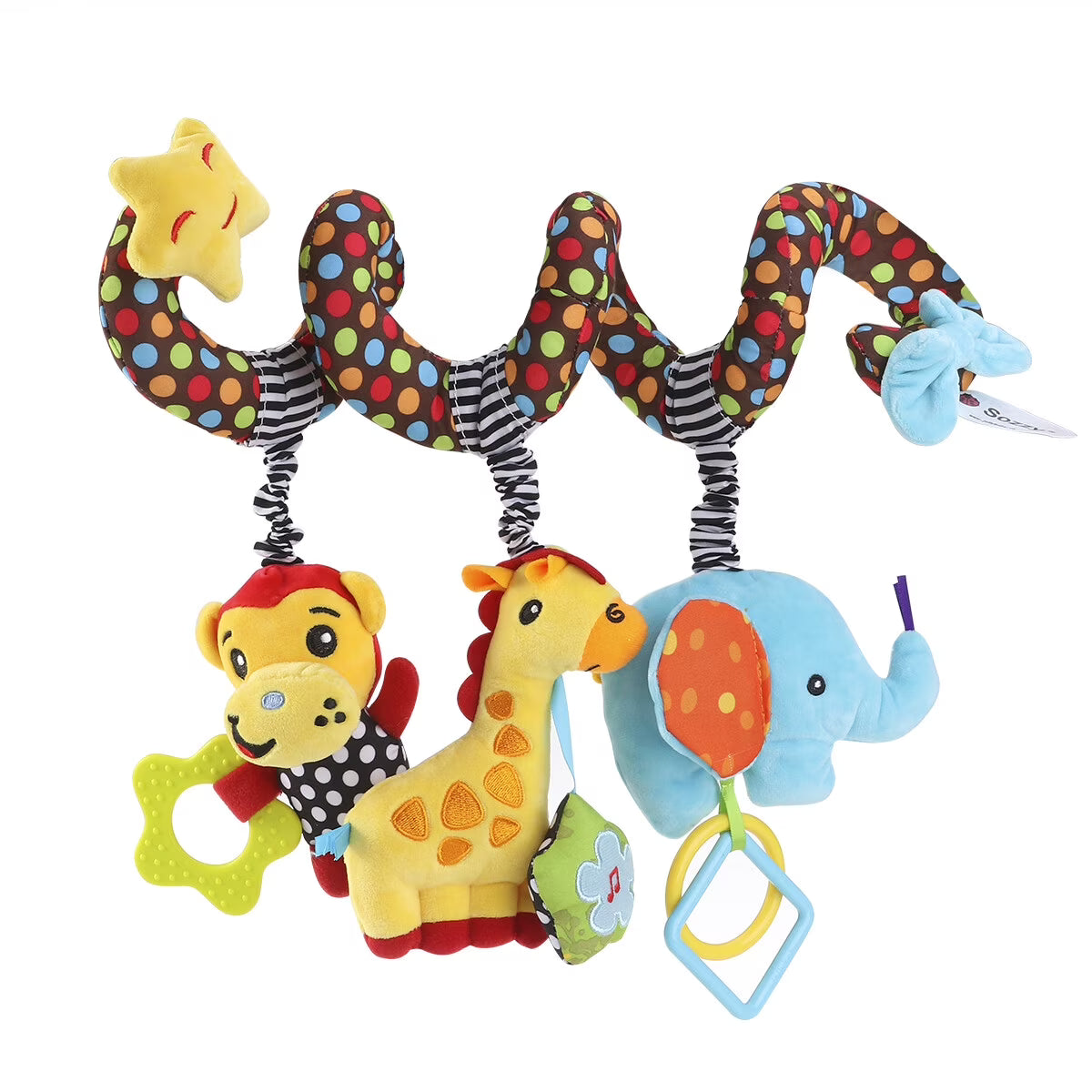 Infant Baby Activity Spiral Stroller Toy Plush Toy F833