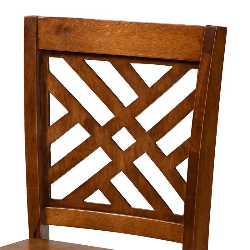 Walnut Brown 2-Piece Counter Stool Set R45943