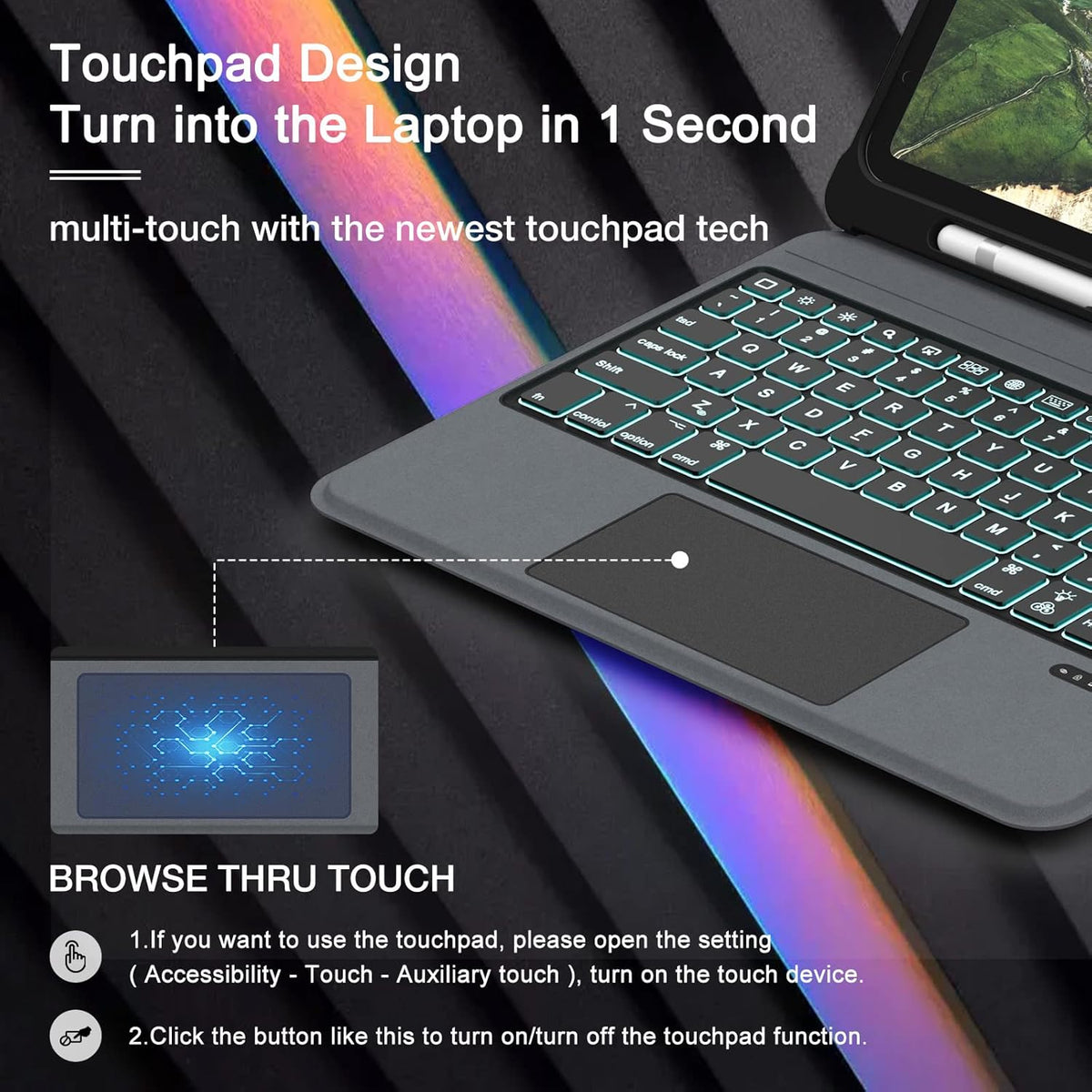 Backlit Keyboard Case for iPad Air 4th Gen 10.9 inch D166034