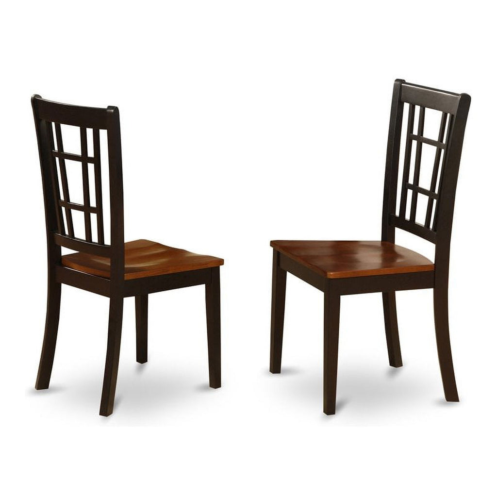 Black/Cherry Wood Dining Chairs (Set of 2) Z21748