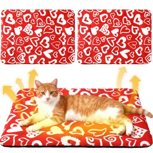 2 Pack Green Self Warming Cat Bed 18 x 24 Inch N719383