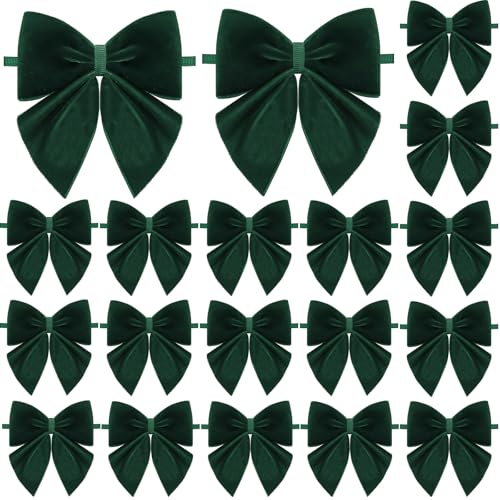 24 Pcs Mini Velvet Bows with Clips B2243
