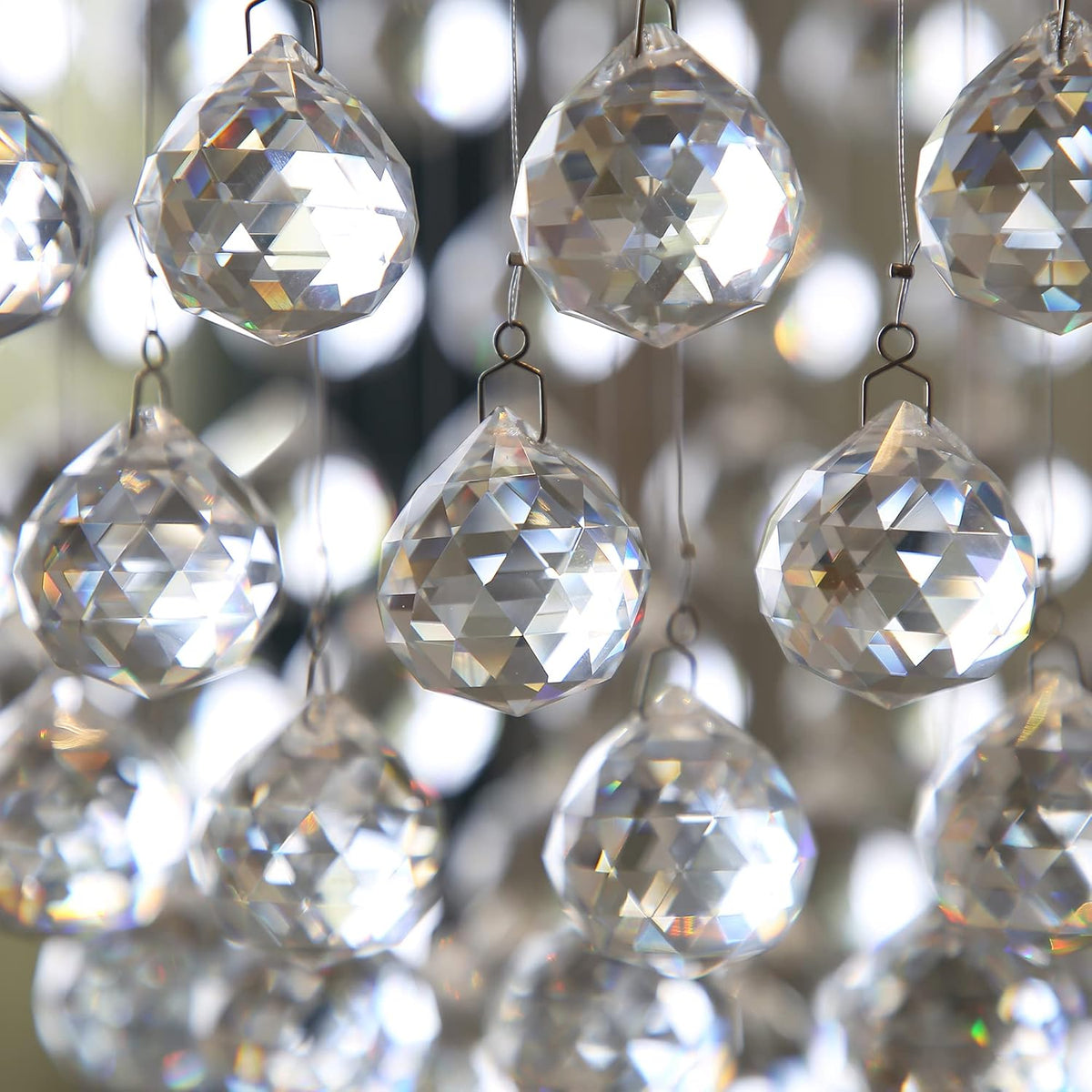 Crystal Raindrop Chandelier LED Bulbs Included P562