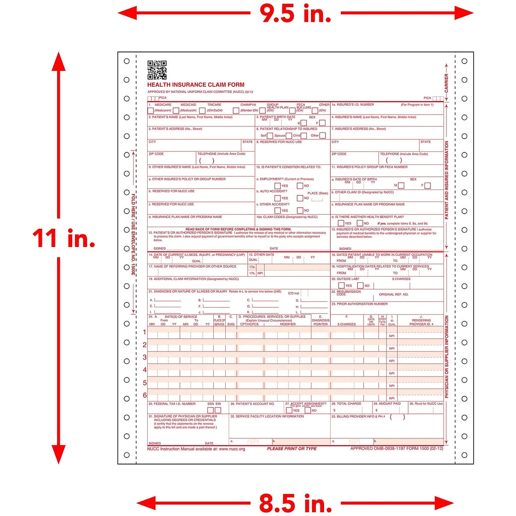 CMS-1500 Health Insurance Claim Form H856