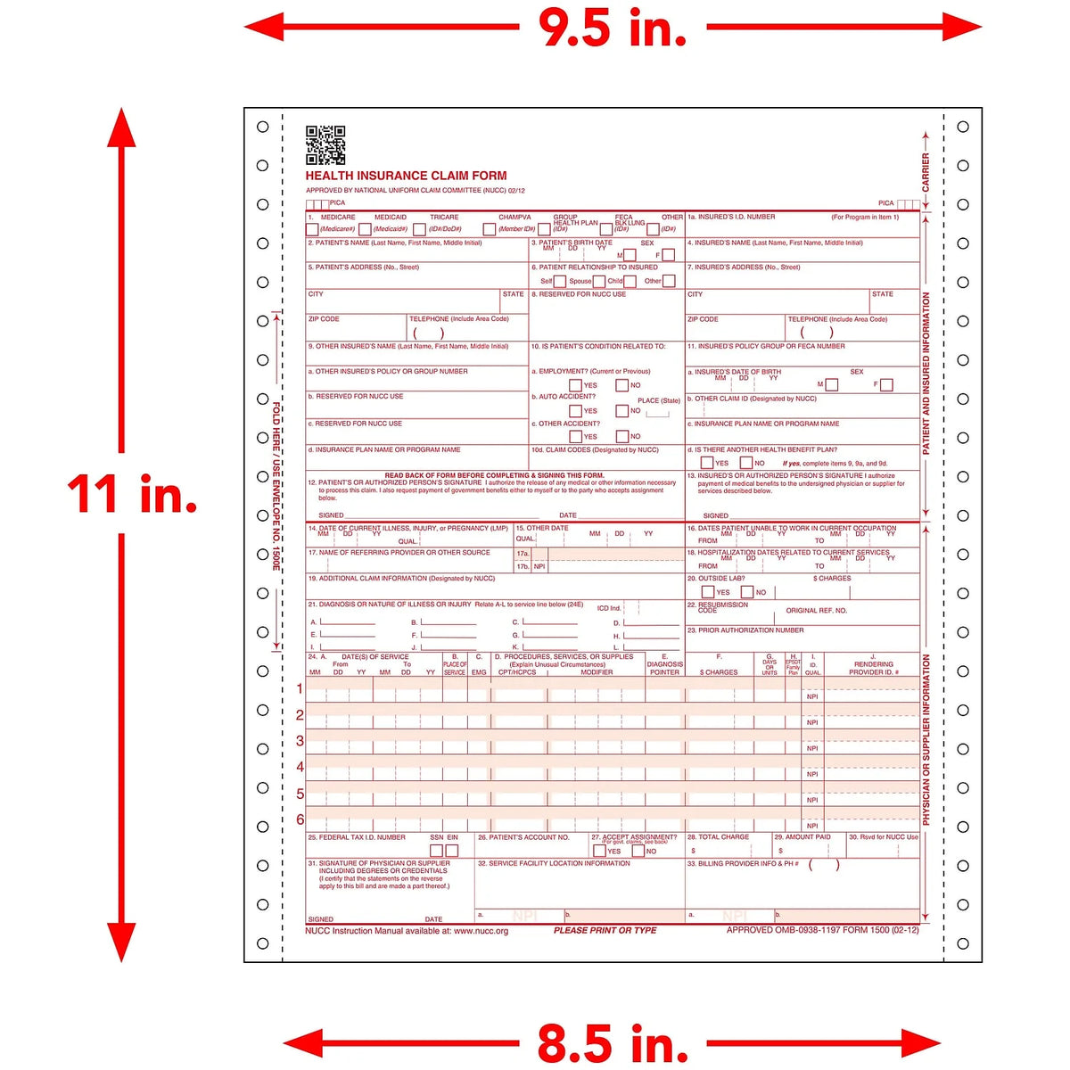 CMS-1500 Health Insurance Claim Form H856