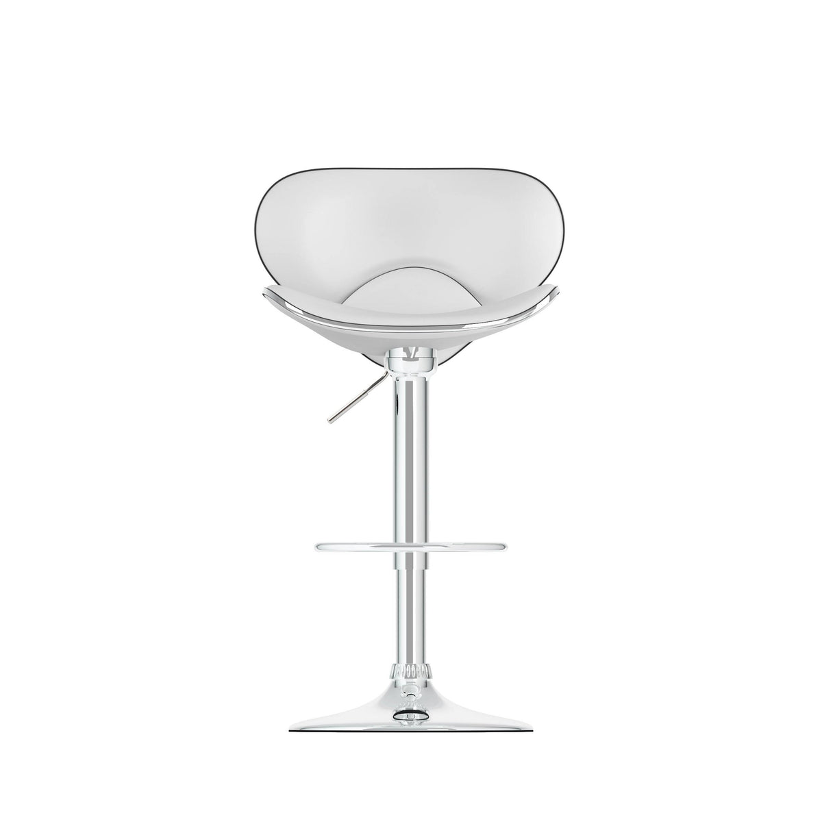 Black Curved Adjustable Bar Stool Set of 2 W173