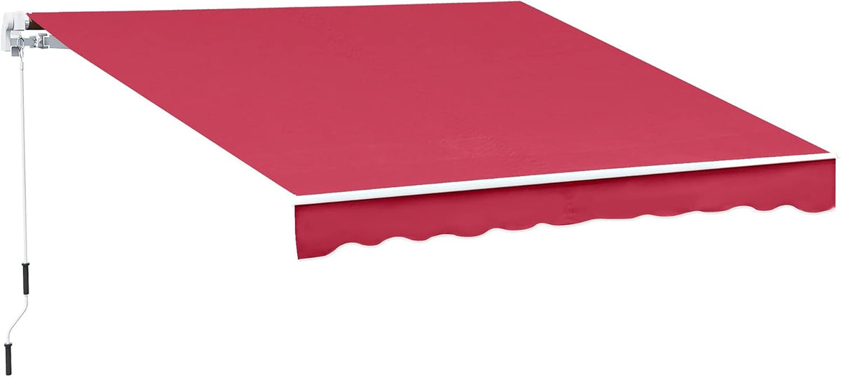 Wine Red Manual Retractable Patio Awning O19834