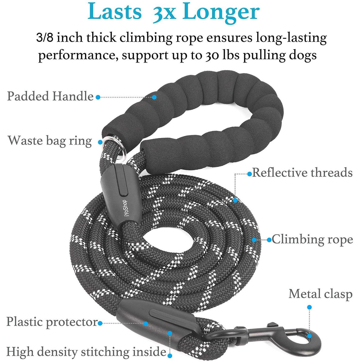 Double Dog Leash 360 Swivel No Tangle V4967