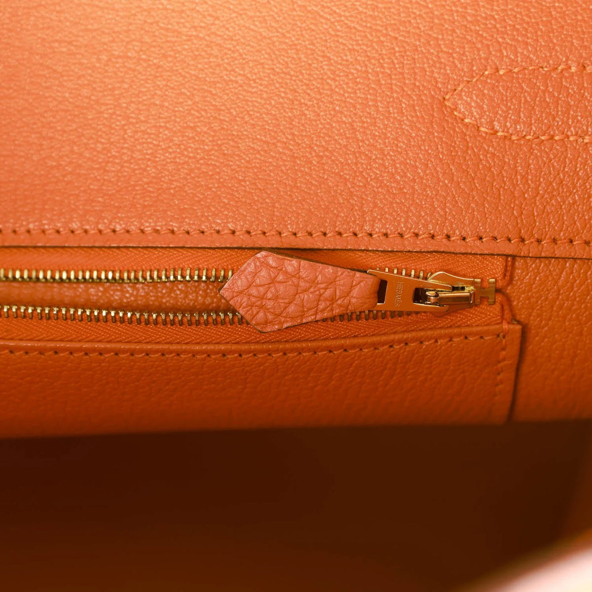 Orange Togo Leather Handbag V757