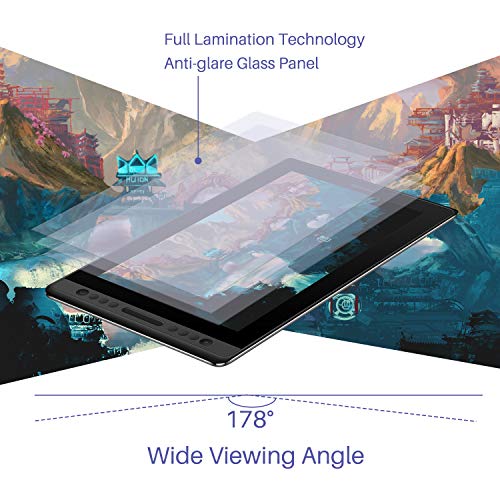 13.3inch Graphics Drawing Tablet with Screen Full-Laminated Pen Display Black T212