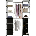 Non-Woven Closet Organizer 2-Tower 9-Shelves Black Q307172