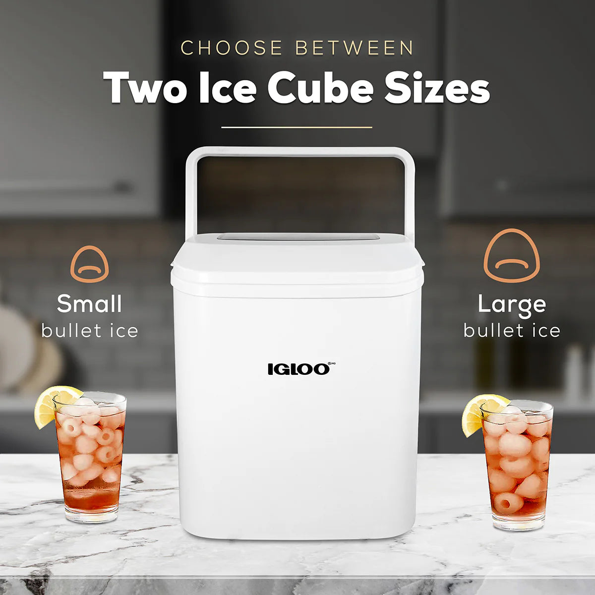 White Portable Countertop Ice Maker Machine P464800