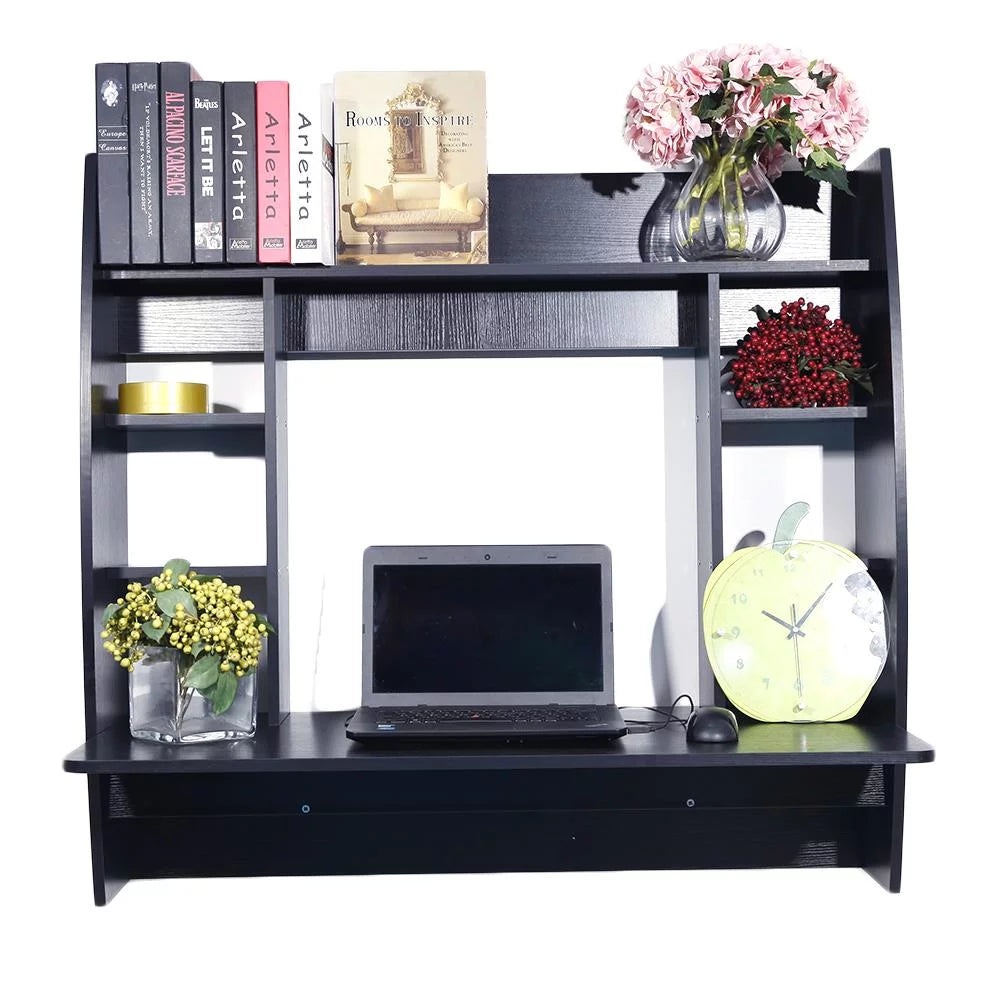 Wall Mount Computer Desk with Storage and Tray E21202
