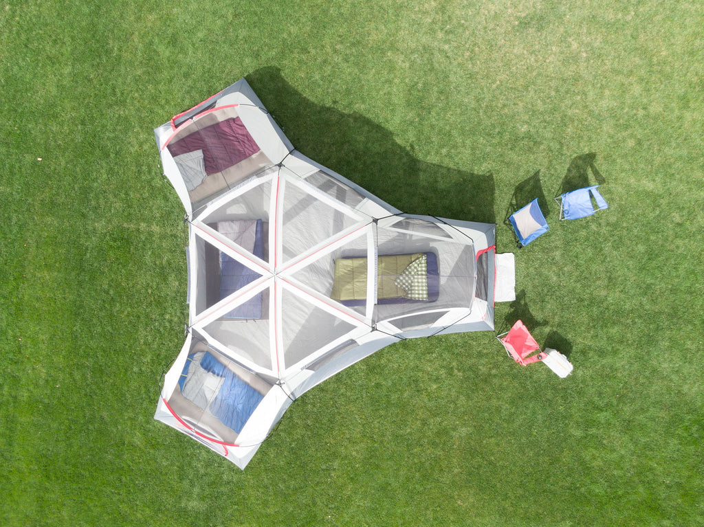 20-Person 4-Room Cabin Tent with 3 Separate Entrances I823
