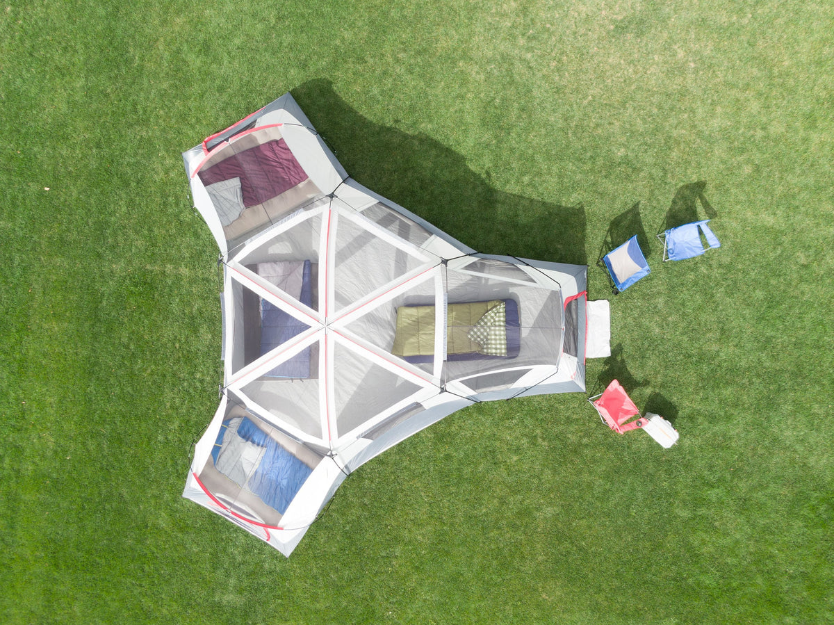 20-Person 4-Room Cabin Tent with 3 Separate Entrances I823