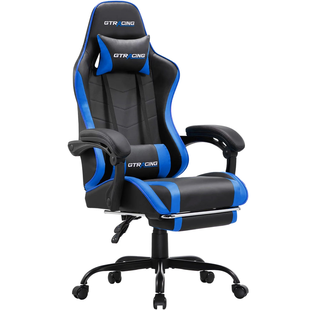 White Height Adjustable Reclining Gaming Chair with Footrest R948740