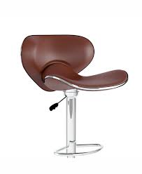 Black Curved Adjustable Bar Stool Set of 2 W173