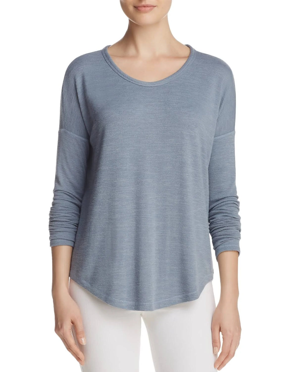 Black Long-Sleeve Crewneck Top W165456