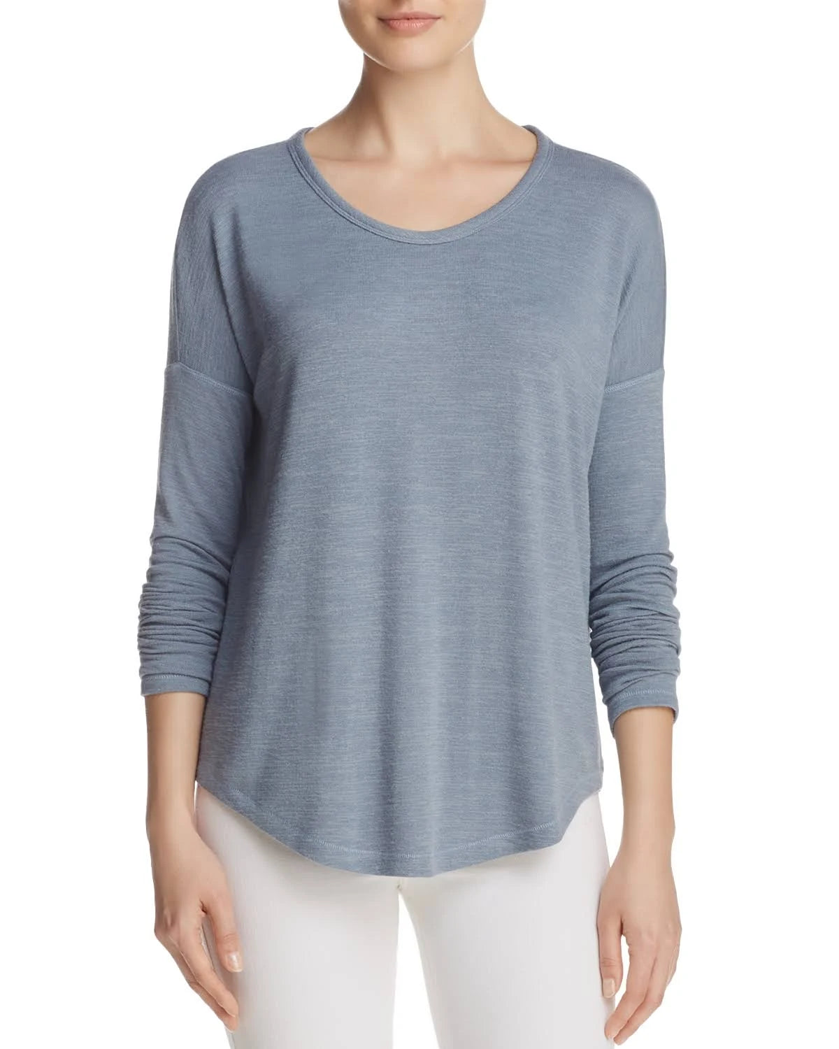 Black Long-Sleeve Crewneck Top W165456
