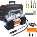 150Psi 12V Dual Cylinders Air Compressor Pump with Tire Repair Kit T8340