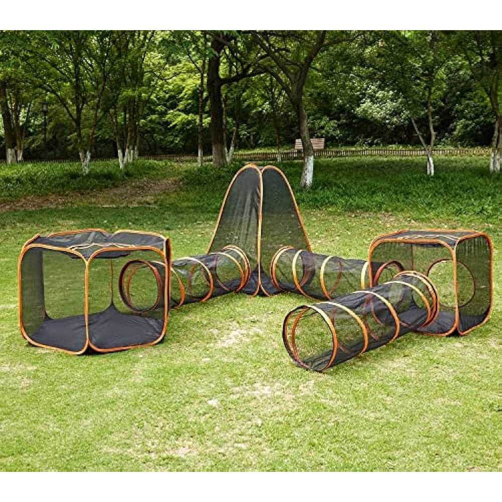 6-in-1 Tent Cat Enclosures with Tunnel I748