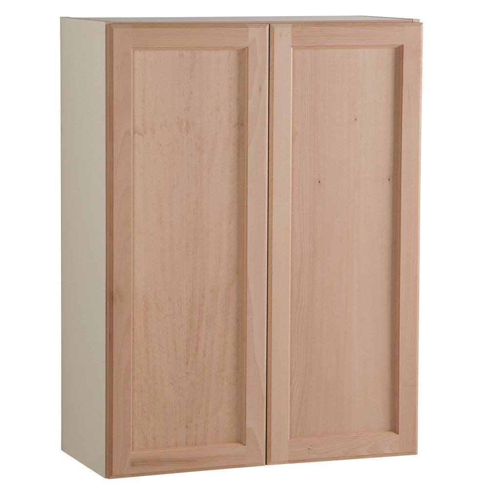 Unfinished Beech Frameless Wall Cabinet E13891