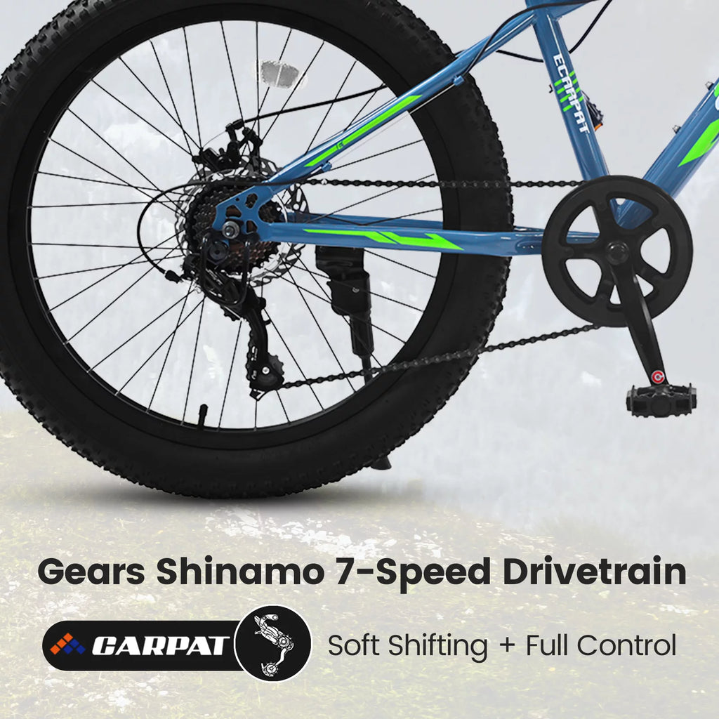 24 inch Fat Tire Bike with 7-Speed and Dual-Disc Brakes W7635