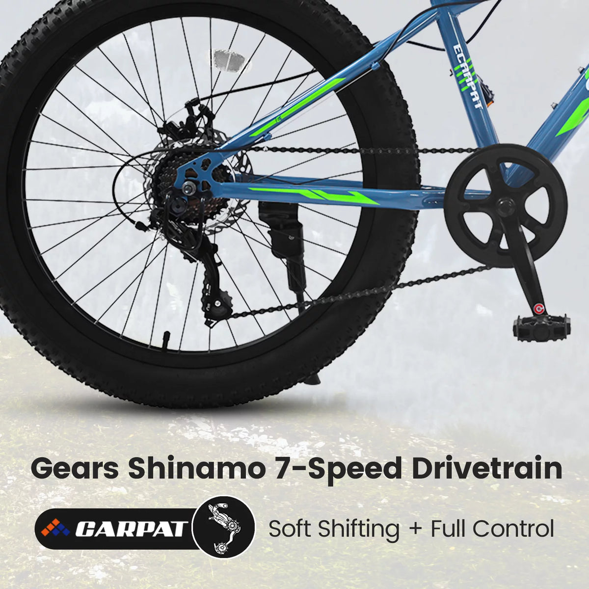 24 inch Fat Tire Bike with 7-Speed and Dual-Disc Brakes W7635