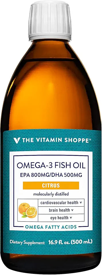 Omega 3 Fish Oil 1500mg Lemon 16.9 Fluid Ounces M6638