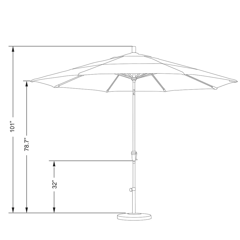 Spa 11 ft. Aluminum Auto Tilt Patio Umbrella Z47987