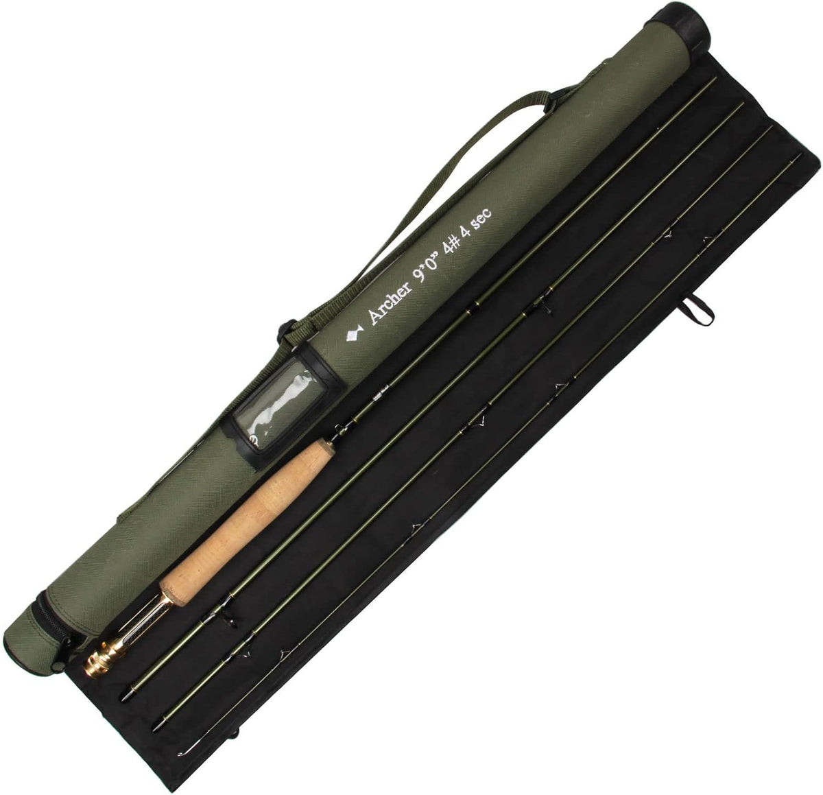 4 Section 3/4/5/8WT Fast Action Dark Green Fly Rod D260