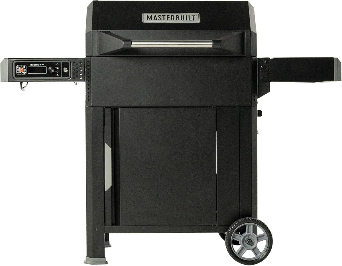 Black Digital Charcoal Grill and Smoker Combo O9947
