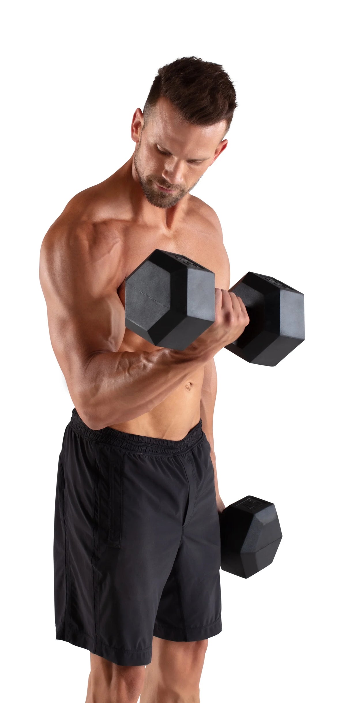 Rubber Hex Dumbbell, 105 lbs K73177