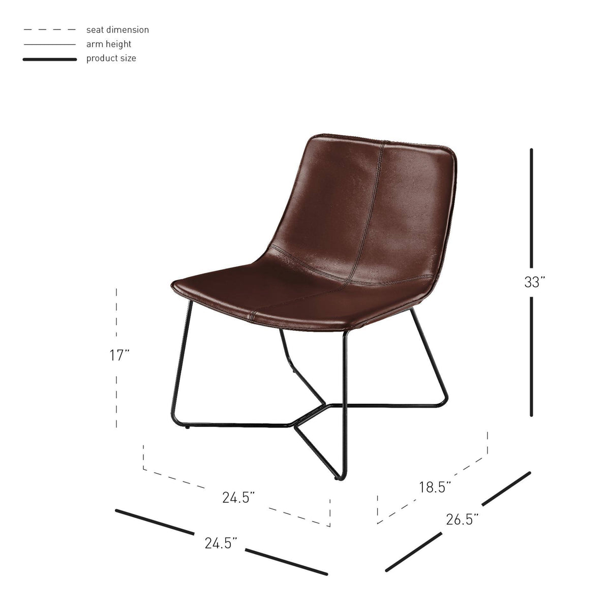 PU Leather Accent Chair G717