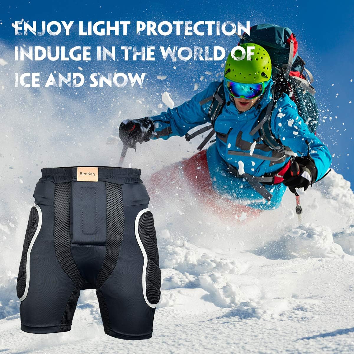 Black 3D EVA Padded Protective Shorts H136073
