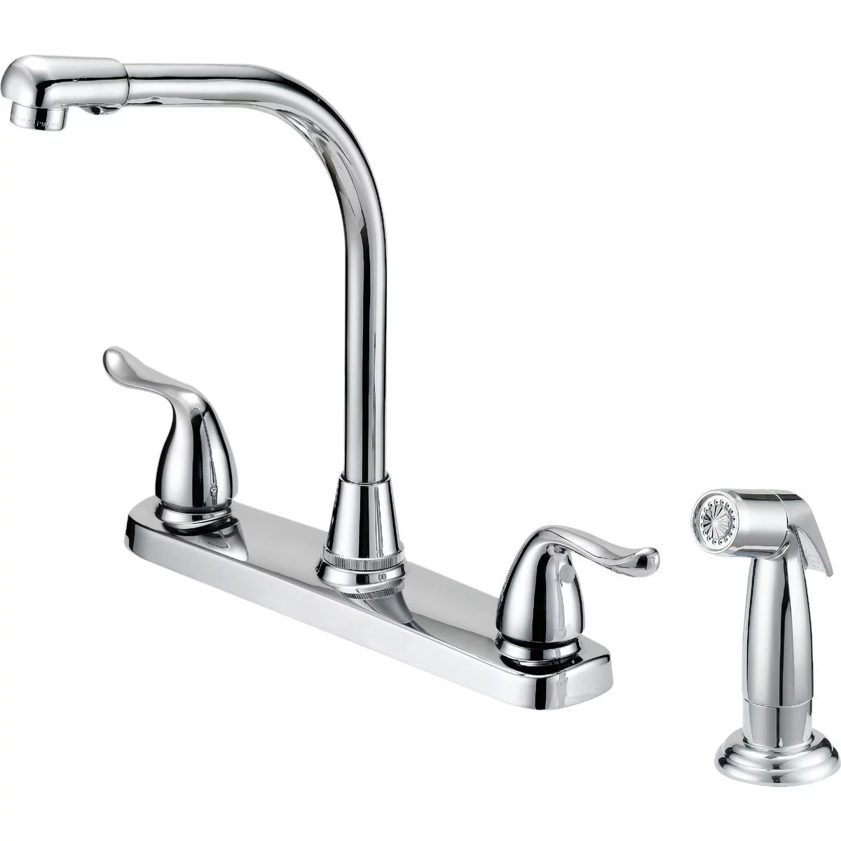 Chrome Kitchen Faucet with Side Spray O1306